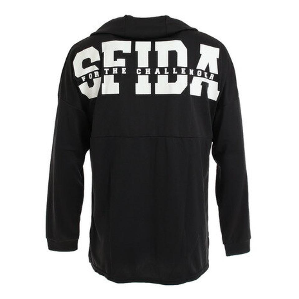 スフィーダ（SFIDA）（メンズ）サッカー ウェア メンズ フード付き 長袖 プラクティスシャツ SA-20A07 BLK