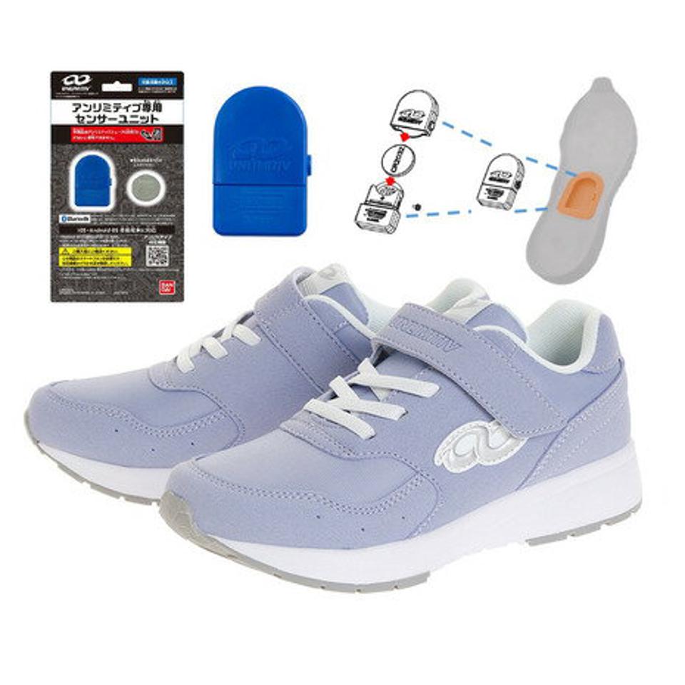 バンダイ（BANDAI）（キッズ）ジュニアスニーカー アンリミティブ スマートシューズ センサーユニット付セット ラベンダー 日本ランニング協会推奨