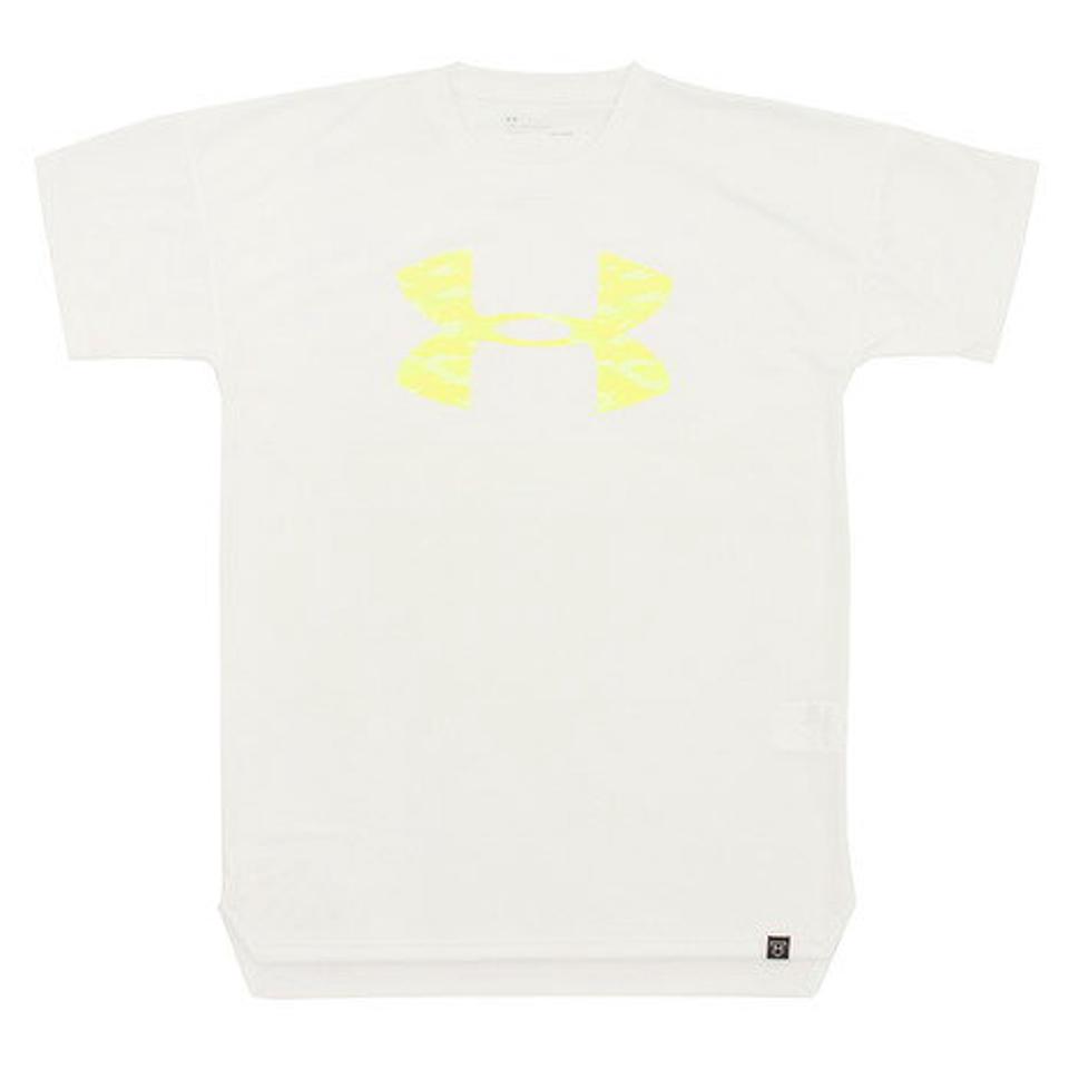 【5点以上で10％OFFクーポン！8/11まで】アンダーアーマー（UNDER ARMOUR） テック ショートスリーブ ビッグロゴ シャツ 1354249 WHT BB 【野球 スポーツ ウェア 一般】 （メンズ）