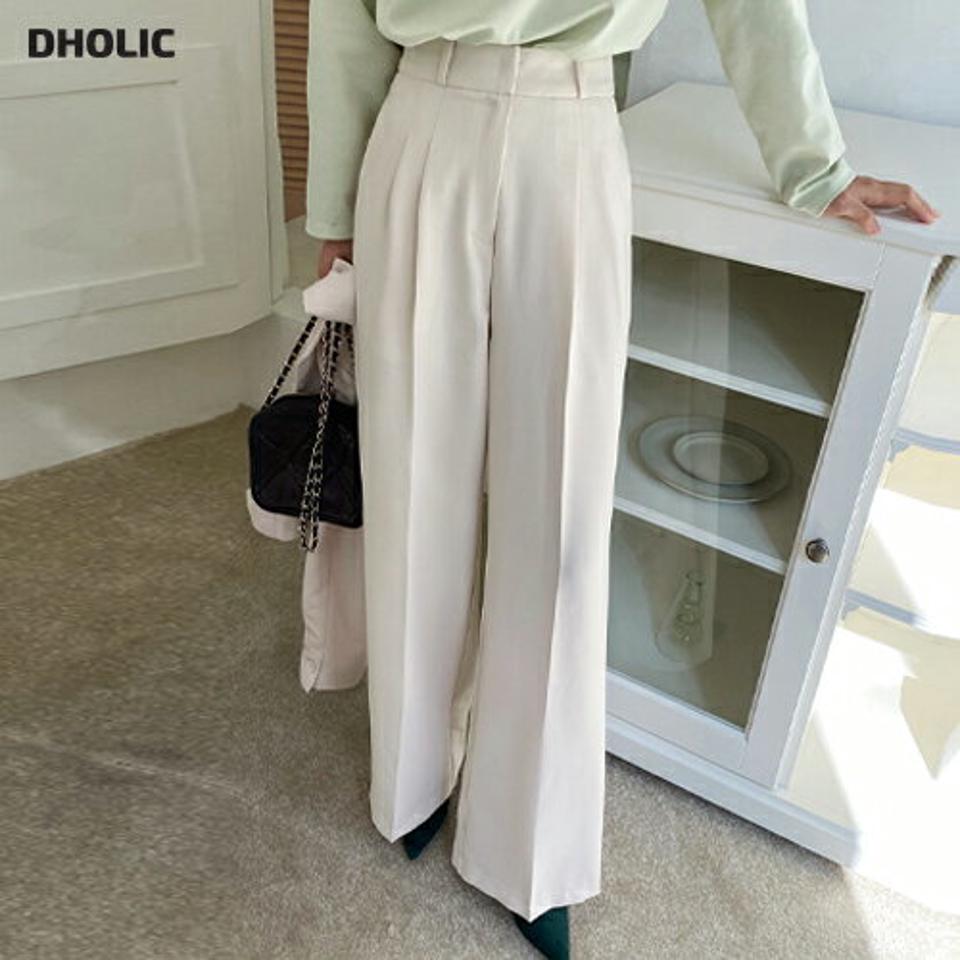 ツータックワイドスラックス・全4色・t00241 レディース 【pt】韓国ファッション ボトムス ロング ロングパンツ スラックスパンツ スラックス ツータック ワイド ハイウエスト センタープレス 無地 シンプル カジュアル 秋 冬