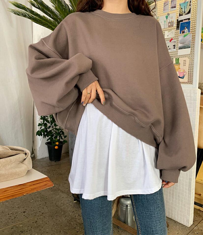 フレアノースリーブ・全4色・e66568 レディース 【tops】韓国ファッション トップス スリーブレス 大人 ノースリーブ ラウンドネック フレア コットン ロング丈 無地 シンプル 細身 フェミニン カジュアル 秋 冬