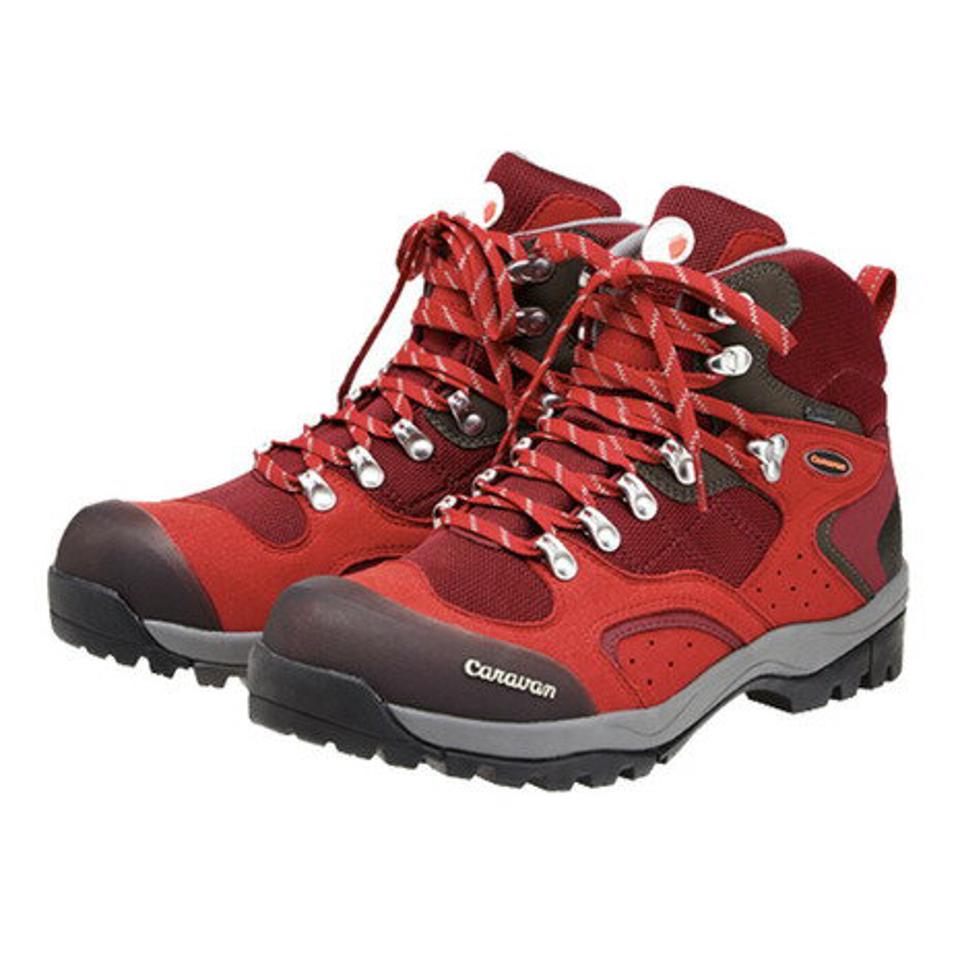 キャラバン(Caravan)(レディース)トレッキングシューズ ハイカット 登山靴 C1_02S 0010106-220 レッド ゴアテックス 防水 軽量 入門者 初心者