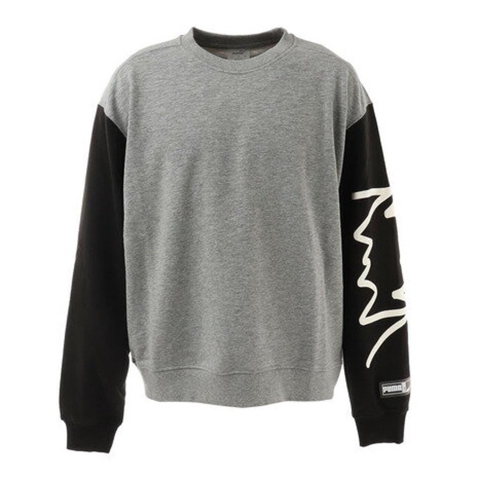 【6/5 24h限定 エントリー＆対象4店舗買い回りで最大P10倍！】プーマ（PUMA）（メンズ、レディース）ブロックド クルーシャツ スウェット 53051303 スポーツウェア