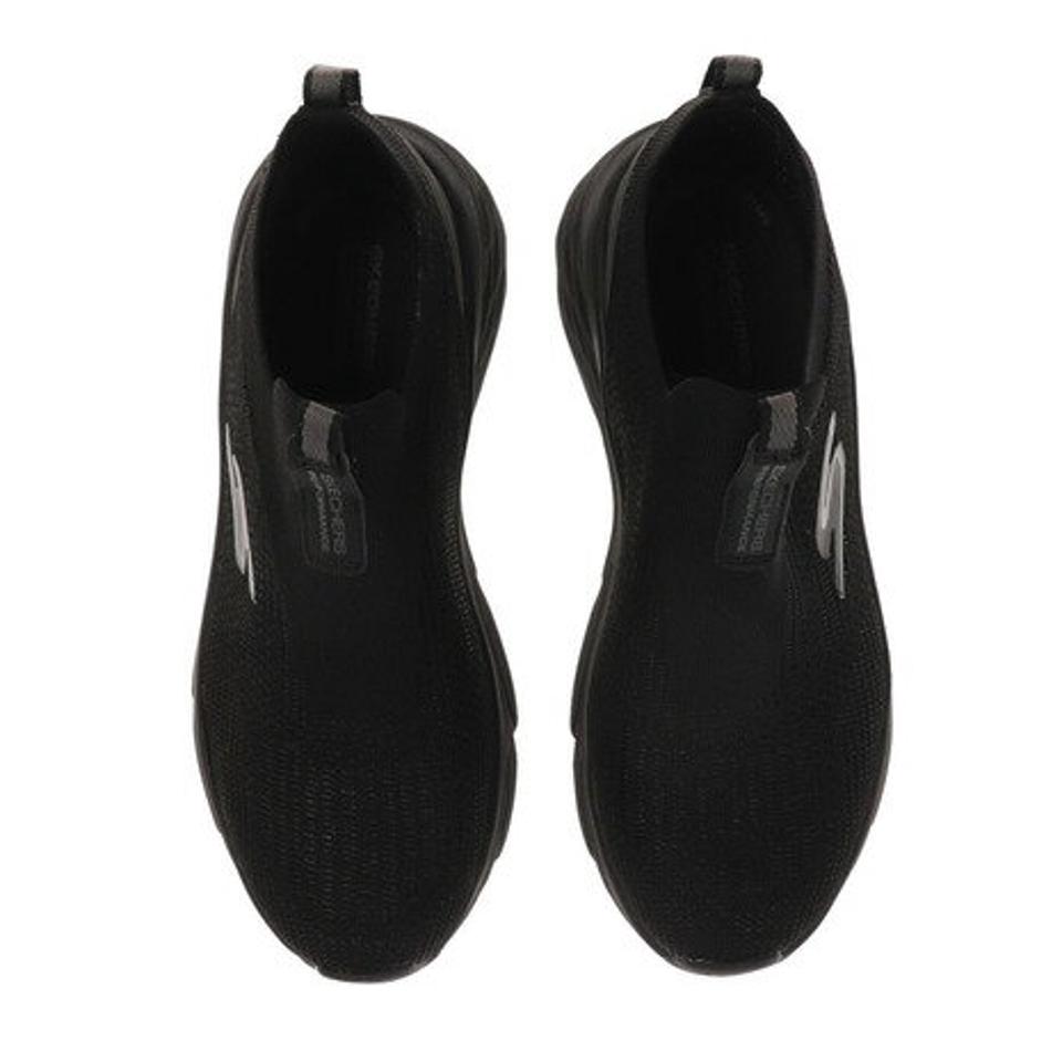 スケッチャーズ（SKECHERS）（レディース）マックス クッショニング エリート ブラック 黒 128130-BBK カジュアルシューズ スリッポン ランニング 運動靴