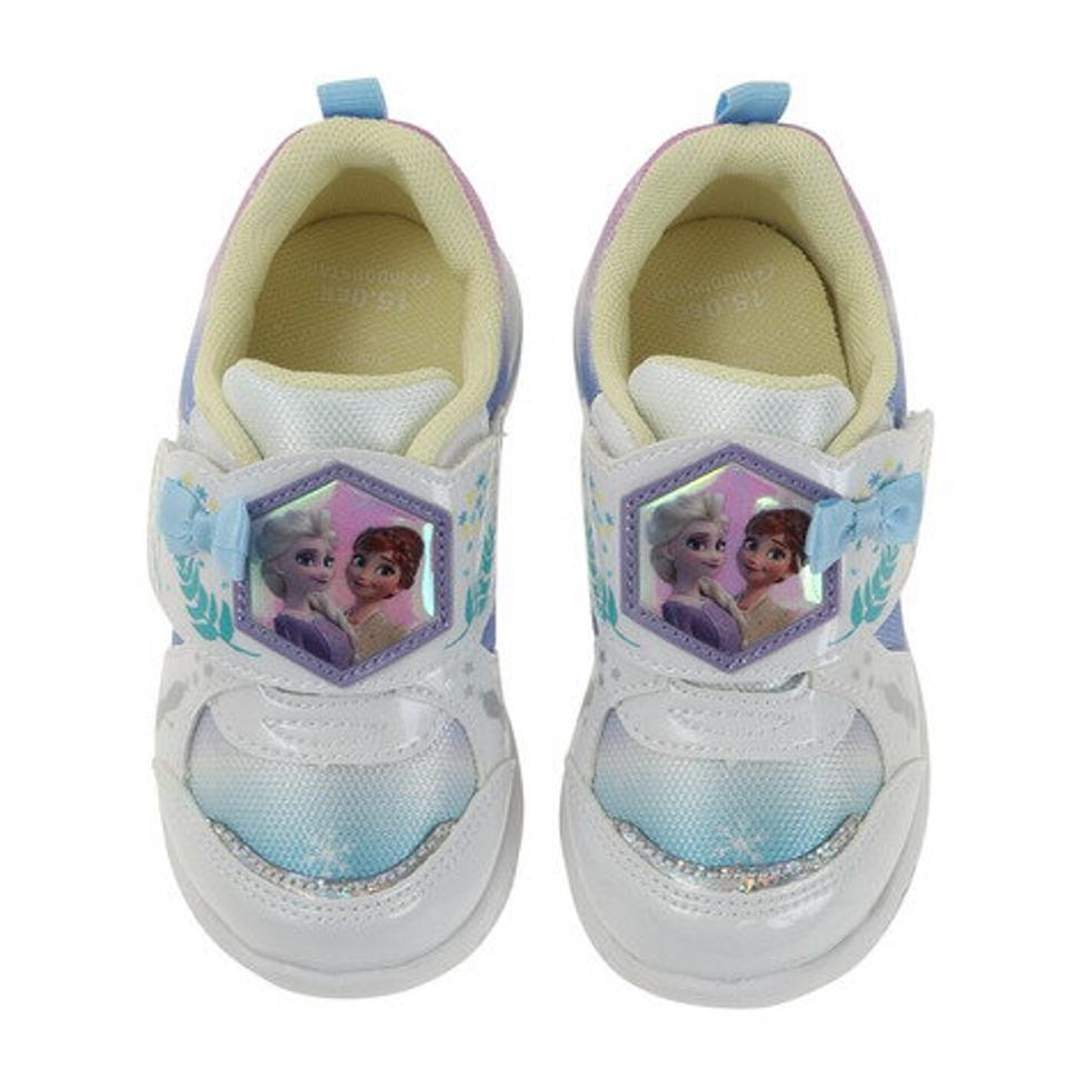 【2/5 24h限定 エントリー＆対象4店舗買い回りで最大P10倍！】ムーンスター（MoonStar）（キッズ） ジュニア スニーカー ベルト付き 青 白 C1293 ライトブルー ホワイト 12182891 12182899 22SS