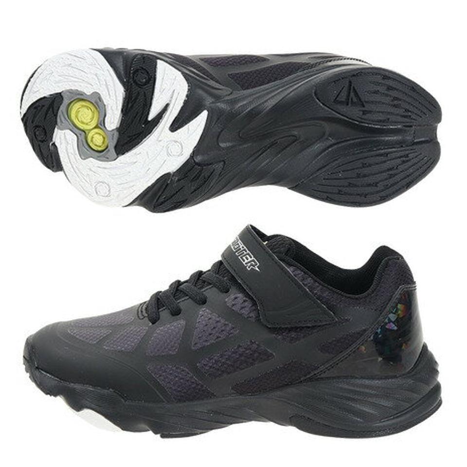 【1/25 24h限定 エントリー＆対象3店舗買い回りで最大P10倍！】ムーンスター（MoonStar）（キッズ）ジュニア ランニングシューズ 黒 緑 スキルシューター SK エアドライブ 12295706 22SS スニーカー