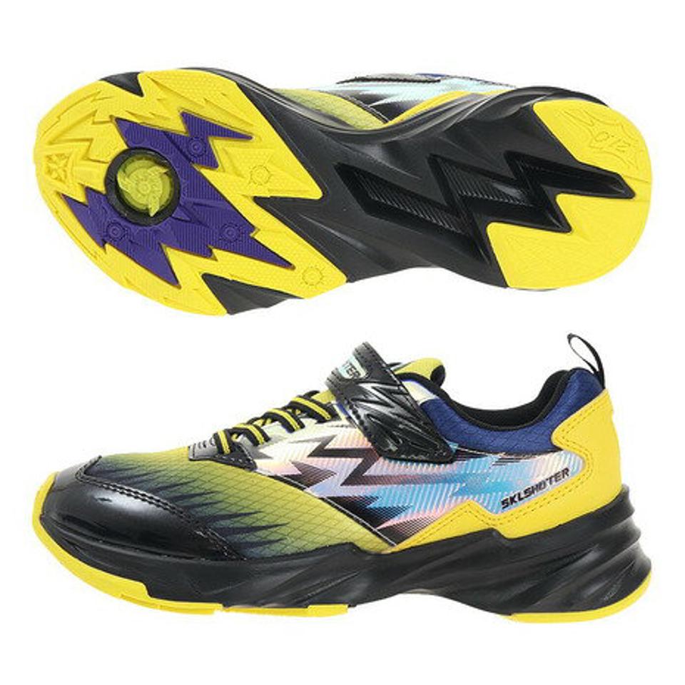 ムーンスター（MoonStar）（キッズ）ジュニア ランニングシューズ 黄色 紫 スキルシューター SK ジンライ パープル イエロー 12295693 22SS スニーカー