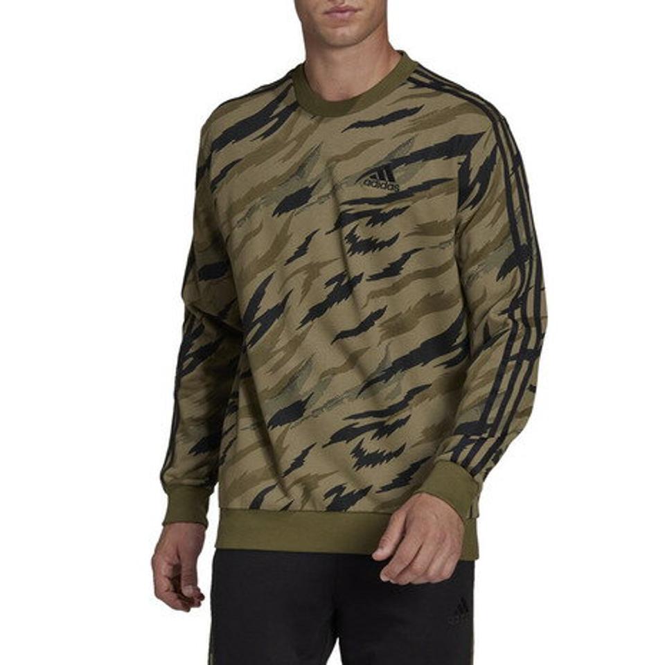 アディダス（adidas） エッセンシャルズ フレンチテリー カモプリント スウェットシャツ QB400-HE1875 （メンズ）