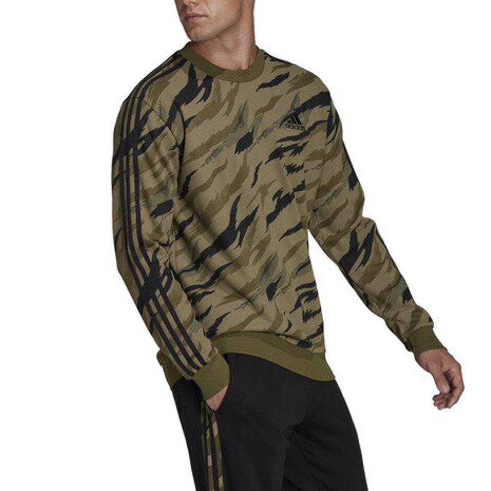 アディダス（adidas） エッセンシャルズ フレンチテリー カモプリント スウェットシャツ QB400-HE1875 （メンズ）