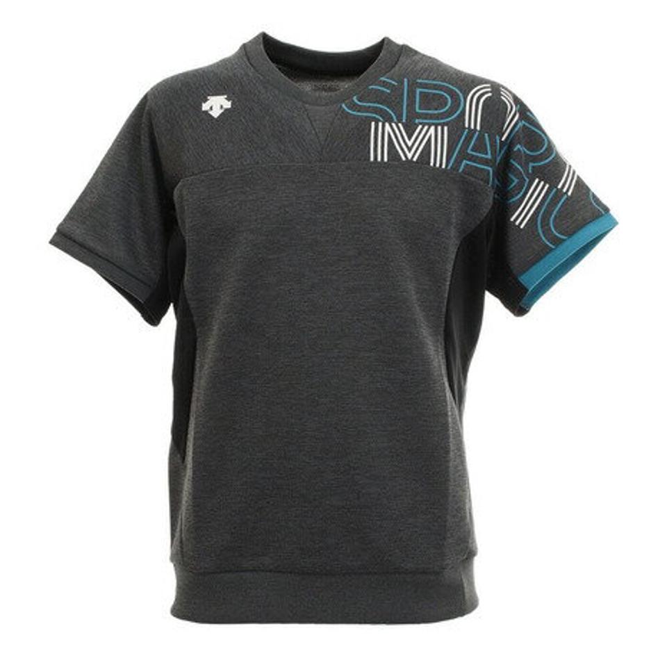 デサント（DESCENTE） 半袖スウェット DVUQJC20 BKM 【バレーボールウェア スポーツウェア】 （メンズ、レディース）