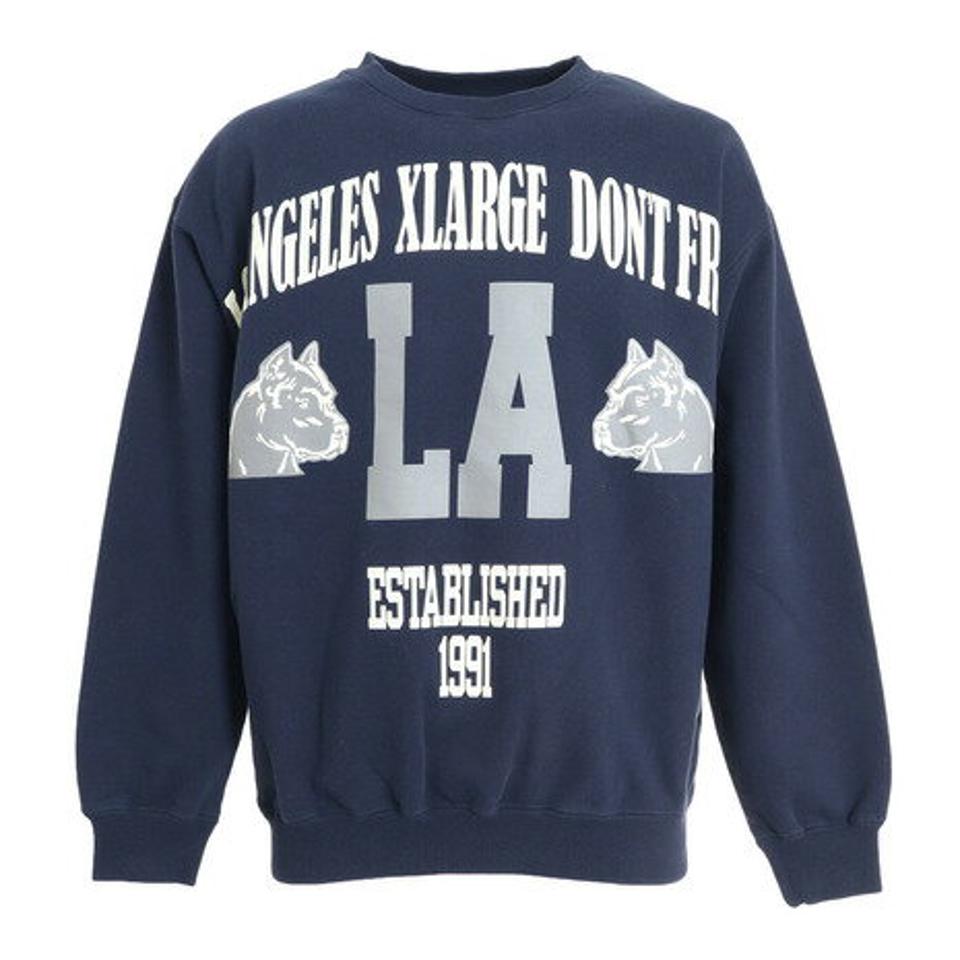 エクストララージ（XLARGE）（メンズ）BIG PRINT クルーネックスウェット 101221012007-NAVY