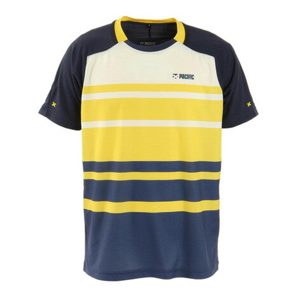 【ポイント15倍】パシフィック（PACIFIC） ドライプラス OOボーダーシャツ PT20FM454 NVYYEL （メンズ）
