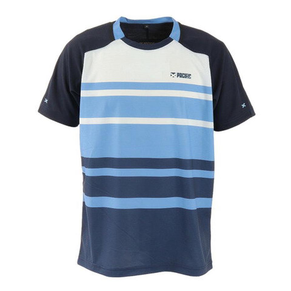 【ポイント15倍】パシフィック（PACIFIC） ドライプラス OOボーダーシャツ PT20FM454 NVYBLU （メンズ）
