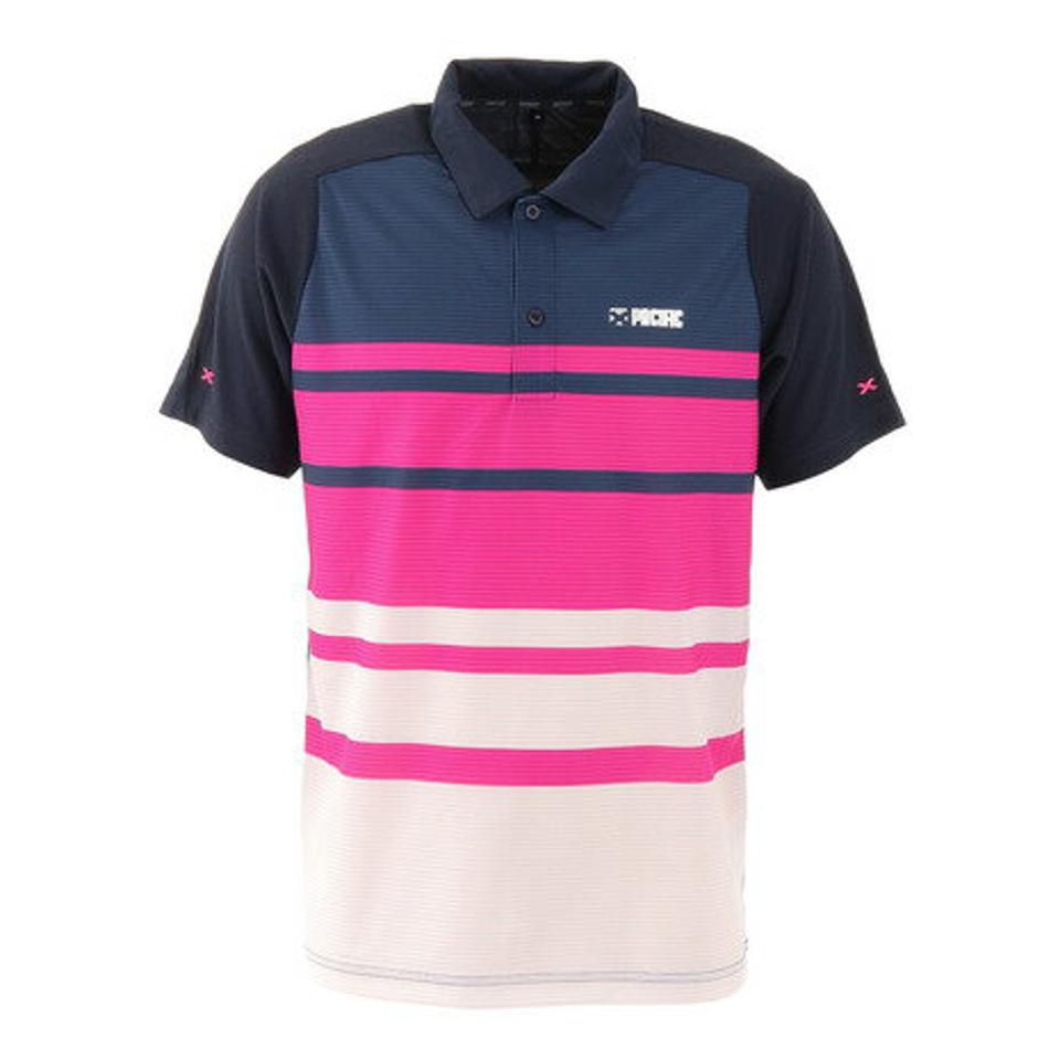 パシフィック（PACIFIC） ドライプラス OO ボーダー ポロシャツ PT20FM453 NVYROSE （メンズ）