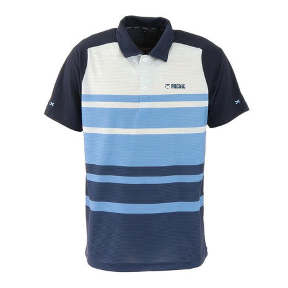パシフィック（PACIFIC） ドライプラス OO ボーダー ポロシャツ PT20FM453 NVYBLU （メンズ）