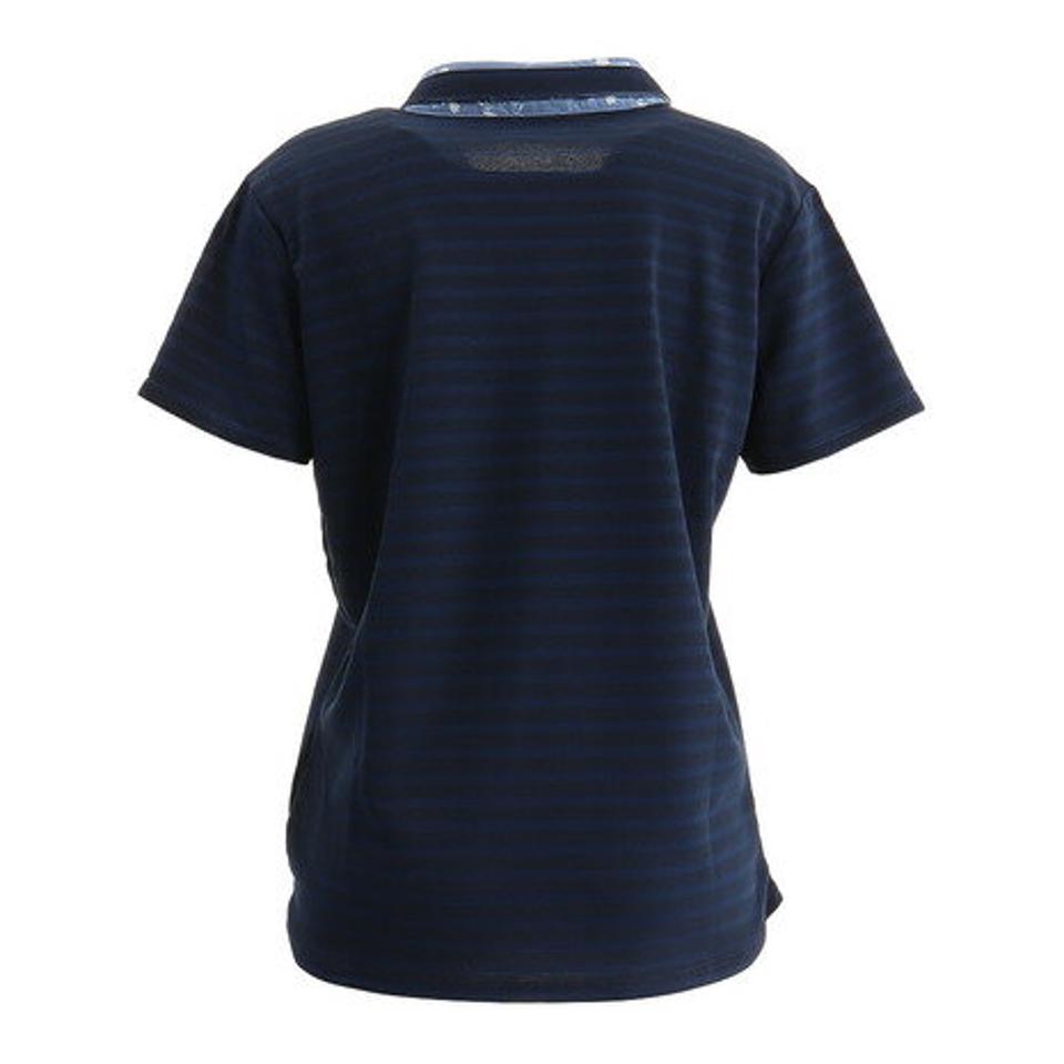 ウィッテム（HUITIEME） テニスウェア ドライプラス ボーダー ポロシャツ HU20FLS733056NVY （レディース）
