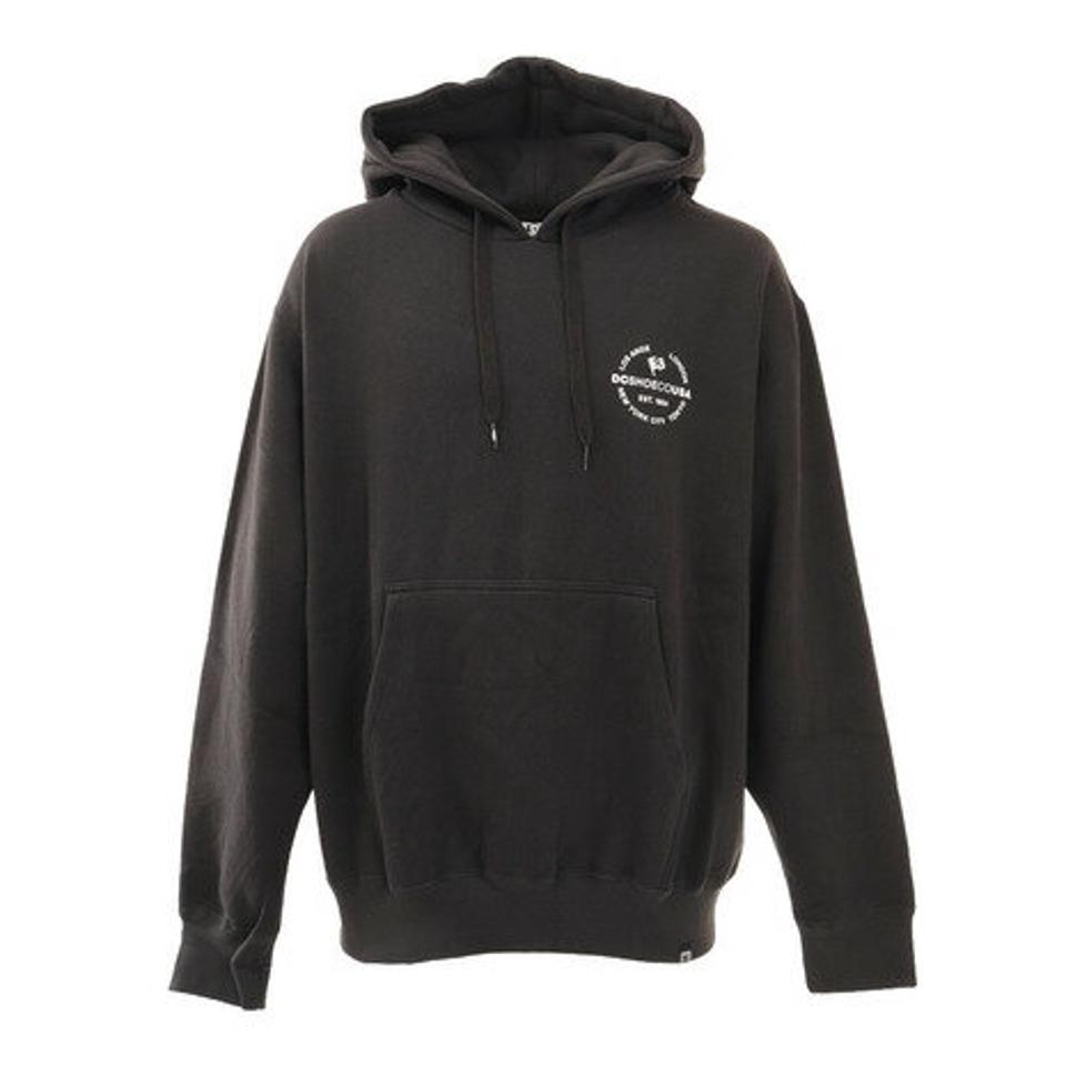 ディーシーシューズ（DC SHOES）（メンズ）CIRCLE プリント スウェットパーカーフーディー 21FW DPO214029X BLK