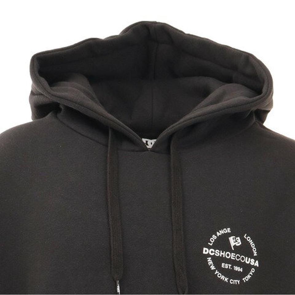 ディーシーシューズ（DC SHOES）（メンズ）CIRCLE プリント スウェットパーカーフーディー 21FW DPO214029X BLK