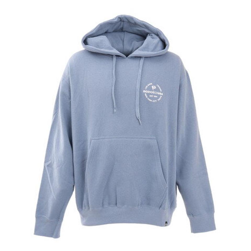 ディーシーシューズ（DC SHOES）（メンズ）CIRCLE プリント スウェットパーカーフーディー 21FW DPO214029X BLU