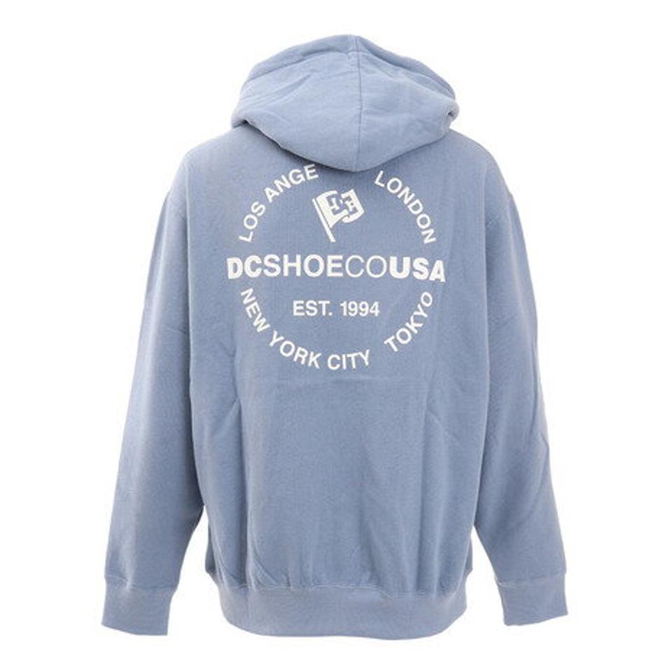 ディーシーシューズ（DC SHOES）（メンズ）CIRCLE プリント スウェットパーカーフーディー 21FW DPO214029X BLU