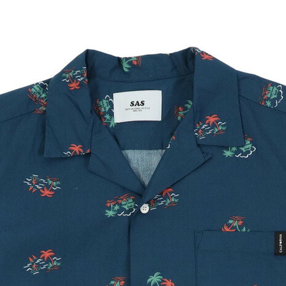 エスエーエス（SAS） 総柄オープンカラーシャツ SAS1954615-79 NAVY （メンズ）