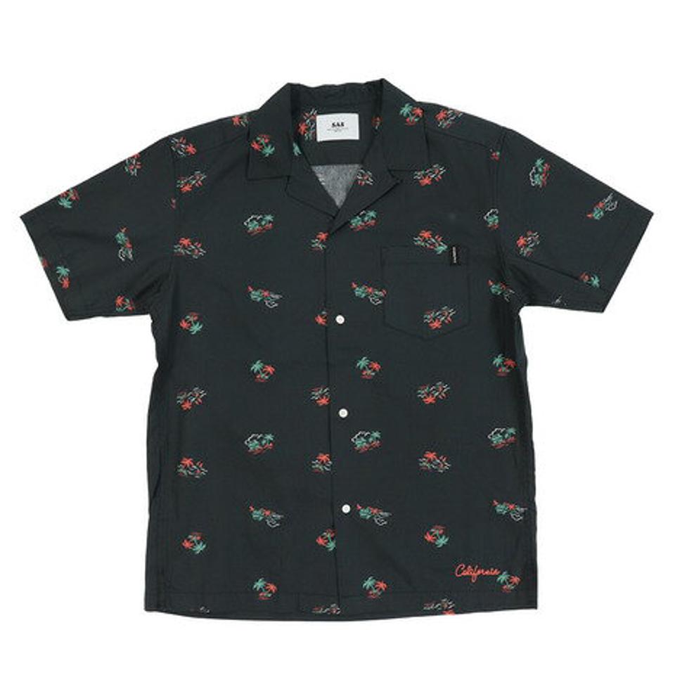 エスエーエス（SAS） 総柄オープンカラーシャツ SAS1954615-17 CHARCOAL （メンズ）