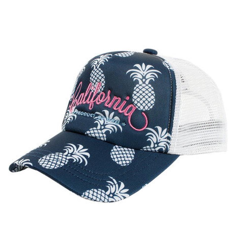 エーアールジー(arg) 帽子 キッズ パイナップル メッシュキャップ AG99AC1190J NVY 日よけ (キッズ)