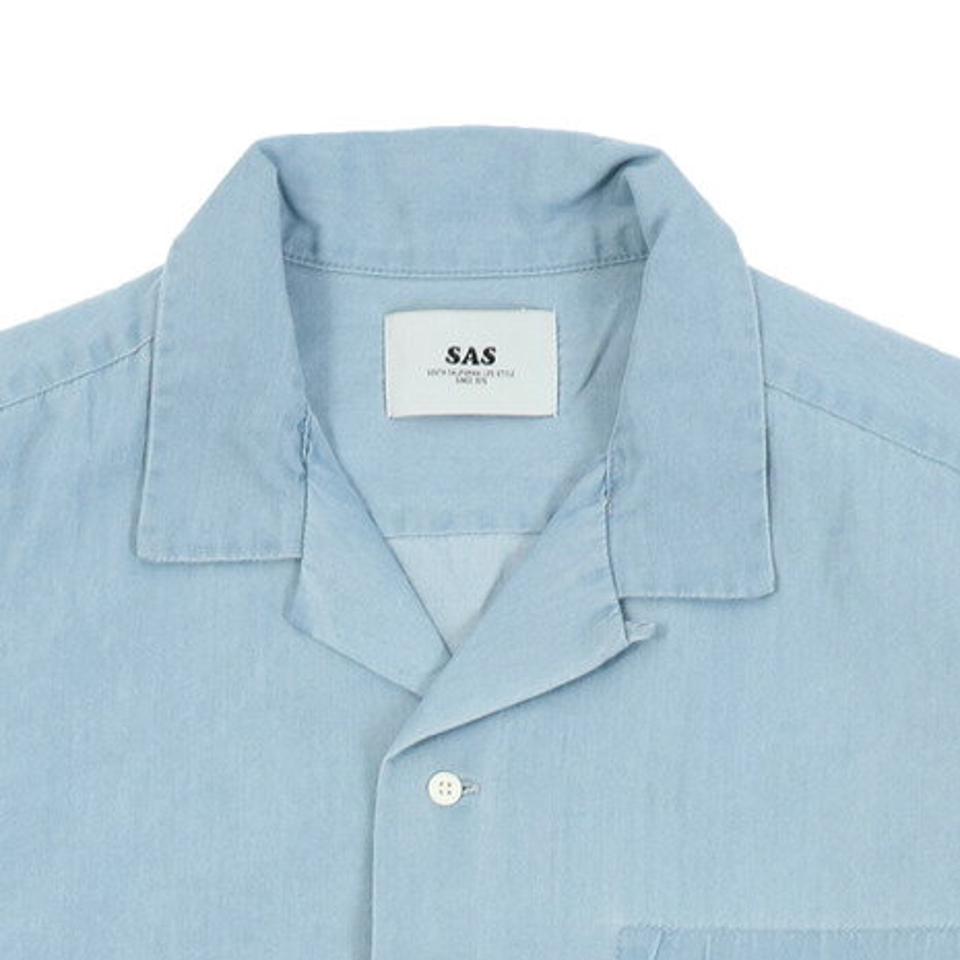 エスエーエス（SAS） リラックスデニムオープンカラーシャツ SAS1954611-73 L/BLUE （メンズ）