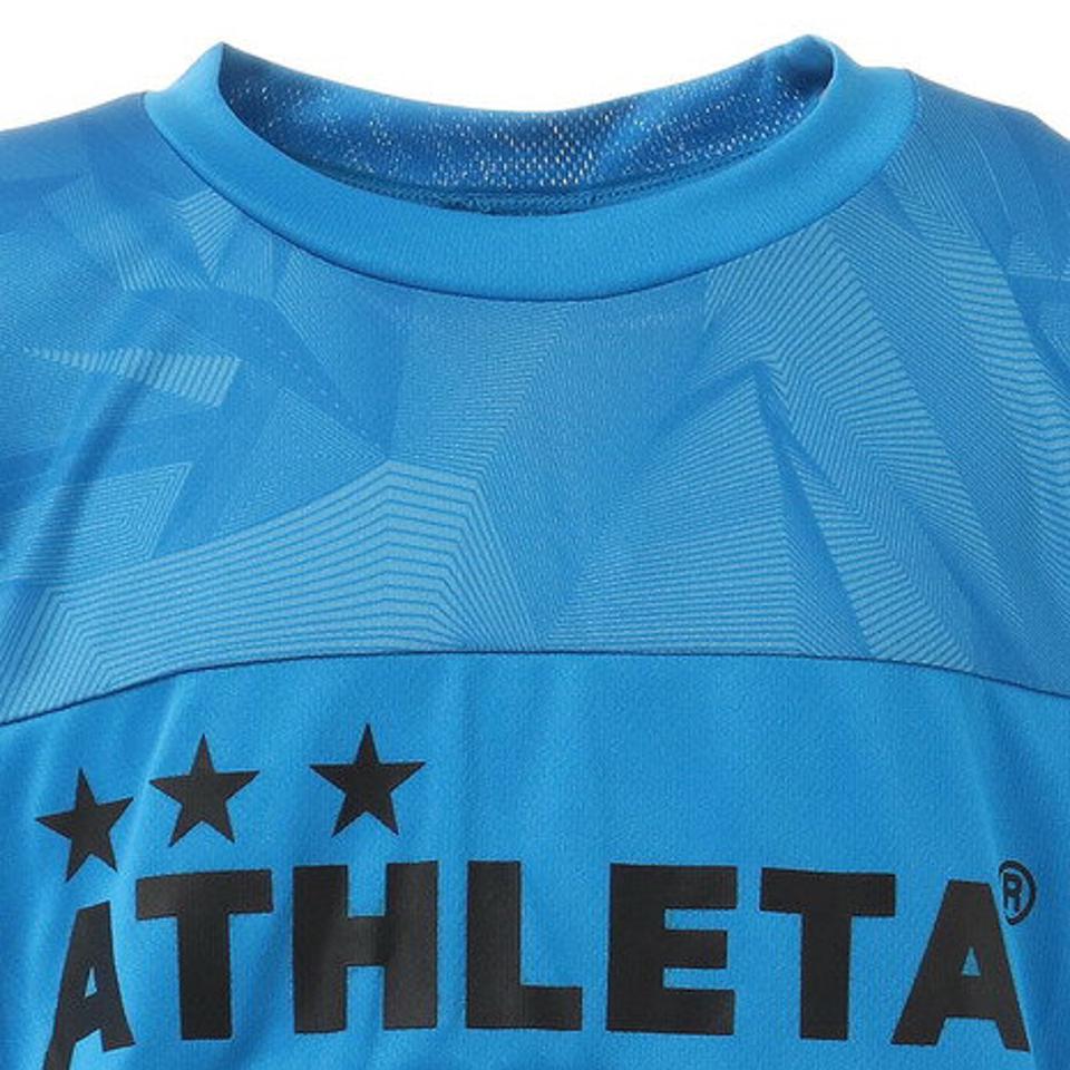 【5点以上で10%OFFクーポン!8/11まで】アスレタ(ATHLETA) サッカー ウェア 半袖 ジュニア ニットメッシュ プラクティスシャツ 2343J BLU フットサルウェア (キッズ)
