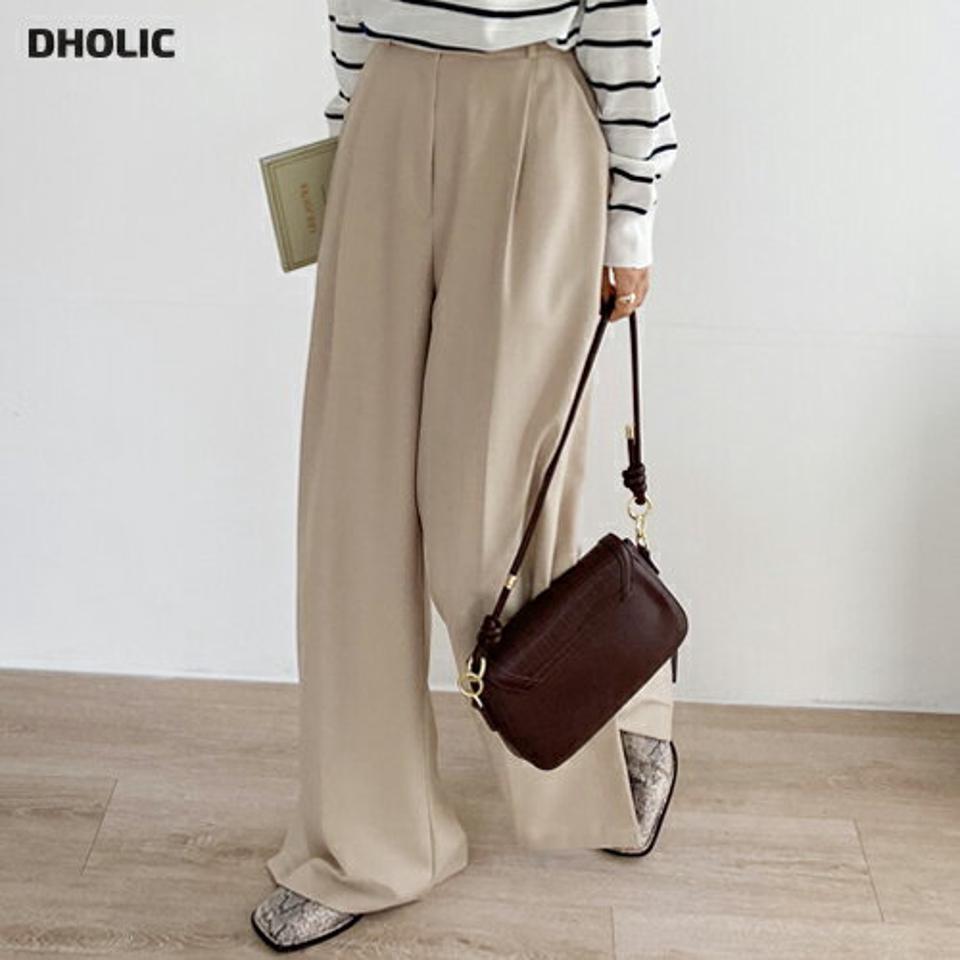 サイドスリットワイドスラックス・全3色・b66260 レディース 【pt】韓国ファッション ボトムス ロング ロングパンツ スラックスパンツ スラックス スリット ワイド ハイウエスト 無地 シンプル フェミニン カジュアル 秋 冬