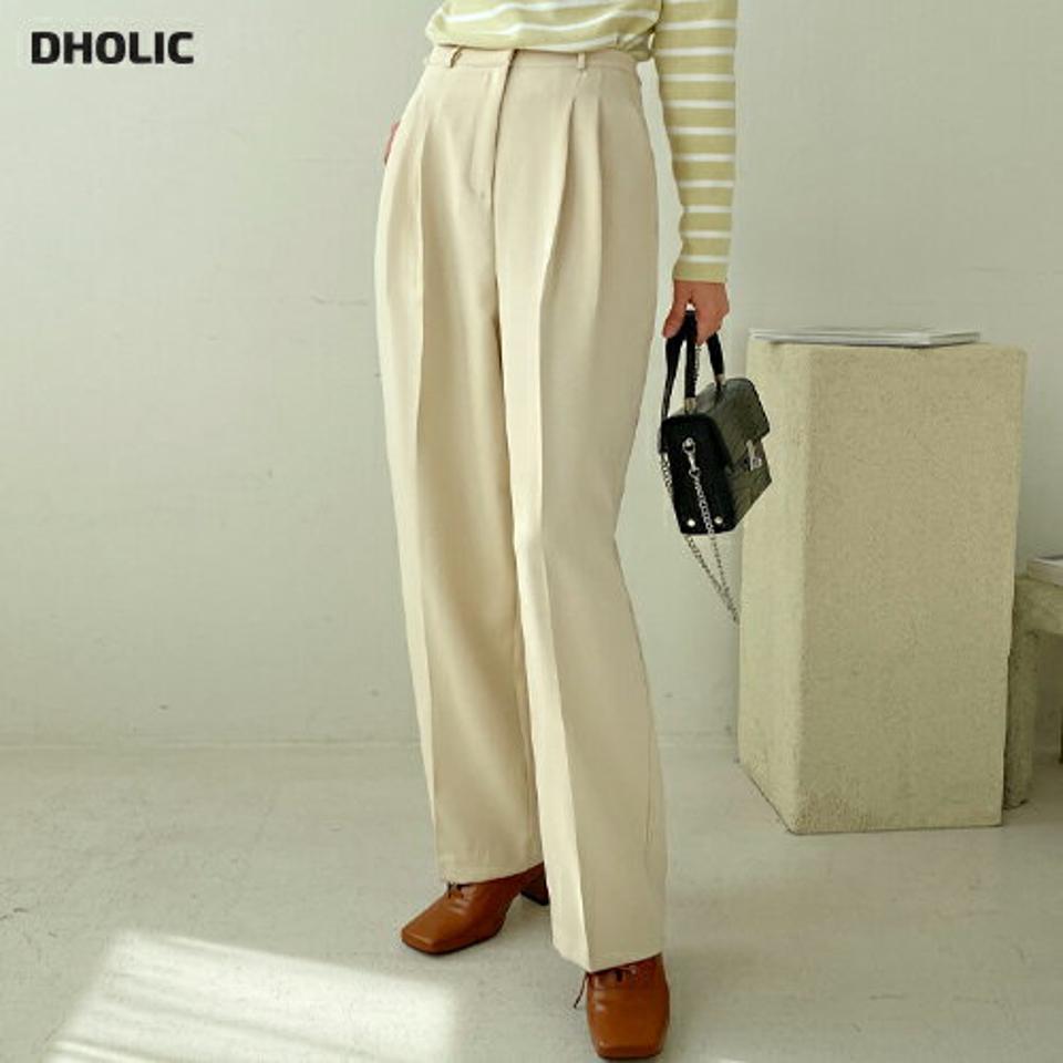 ツータックワイドスラックス・全3色・t71708 レディース 【pt】スラックス パンツ ズボン ロングパンツ タック ワイドパンツ 単色 無地 シンプル 大人 オフィスカジュアル きれいめ ハイウエスト 春 秋 冬 韓国ファッション ハイホリHIHOLLI