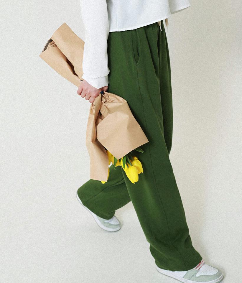 2WAYジョガーパンツ・全5色・n71665 レディース 【pt】韓国ファッション ボトムス ロング ロングパンツ ジョガーパンツ ウエストゴム ストレート カラーパンツ ストリング 体型カバー ポケット 無地 シンプル フェミニン カジュアル 秋 冬