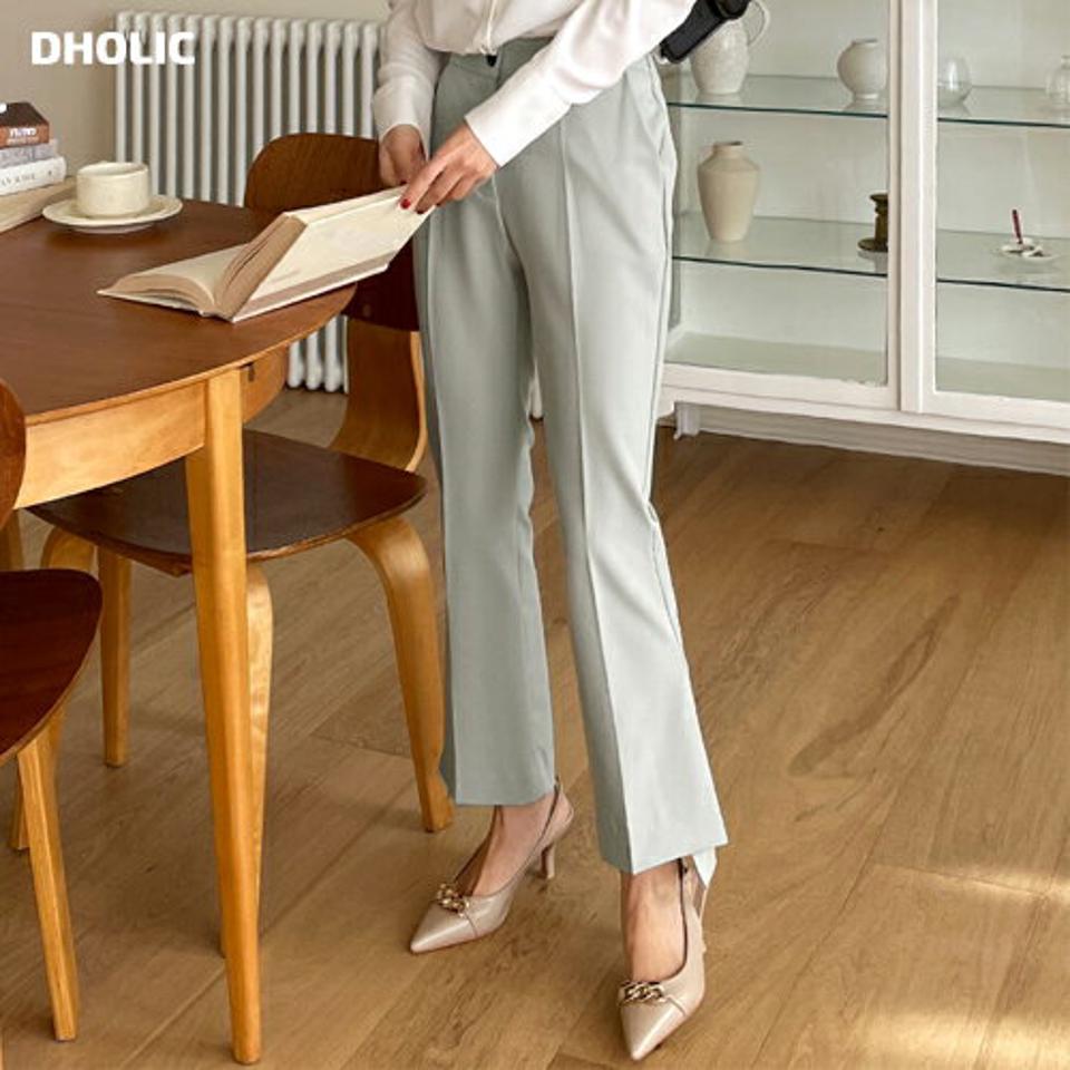スリットアンバランスヘムフレアスラックス・全3色・b66200 レディース 【pt】韓国ファッション ボトムス ロング ロングパンツ スラックスパンツ スラックス スリット アンバランスヘム フレア 無地 シンプル 体型カバー フェミニン 秋 冬