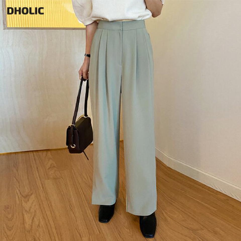 ツータックスリットワイドスラックス・全3色・t65386 レディース 【pt】韓国ファッション ボトムス ロング ロングパンツ スラックスパンツ スラックス ツータック スリット ワイド 無地 シンプル 体型カバー フェミニン カジュアル 秋 冬
