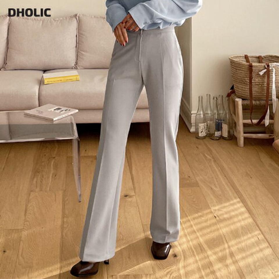 バックシークレットゴムスリムフレアスラックス・全3色・b66201 レディース 【pt】韓国ファッション ボトムス ロング ロングパンツ スラックスパンツ スラックス スリム フレア 無地 シンプル フェミニン カジュアル 秋 冬