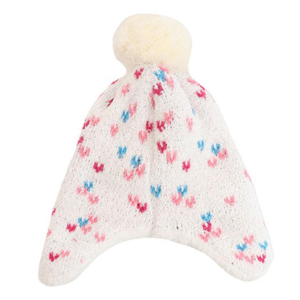 その他ブランド(OTHER BRAND) ニット帽 キッズ スキー ジュニア ハートドット ニットキャップ 335Z10DW1148 WHT 雪遊び (キッズ)