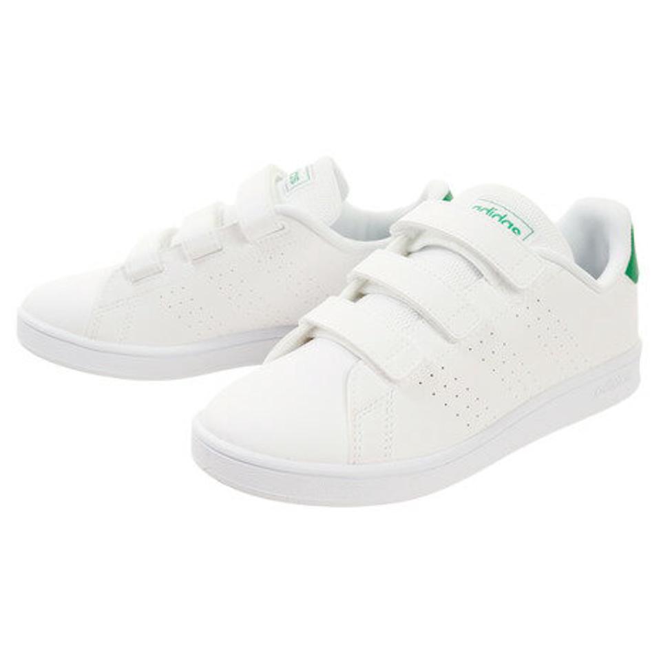 アディダス（adidas） スニーカー ジュニア ADVANCOURT C EF0223 白 ベルクロ マジックテープ （キッズ）