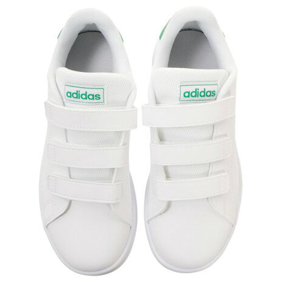 アディダス（adidas） スニーカー ジュニア ADVANCOURT C EF0223 白 ベルクロ マジックテープ （キッズ）