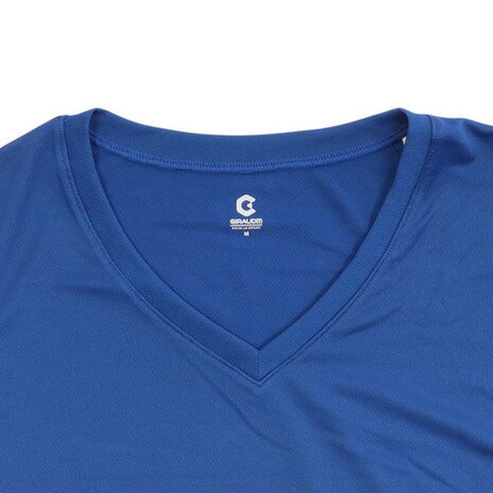 【2点で10%OFFクーポン対象!5/17まで】ジローム(GIRAUDM)(メンズ)サッカー ウェア メンズ 高通気Vネックインナーシャツ 741GM0ES9310 BLU インナー アンダーシャツ