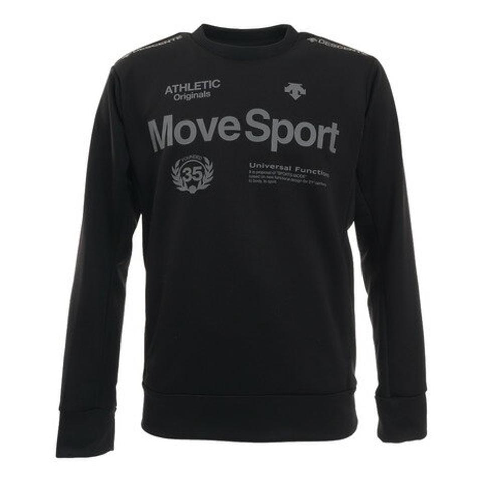 【10/25 24h限定 エントリー＆対象3店舗買い回りで最大P10倍！】デサント（DESCENTE）（メンズ）ライトスムース クルーネックスウェット DX-C1022XB BK