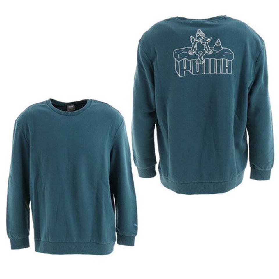 プーマ（PUMA）（メンズ）SUPER PUMA クルーネックシャツ 847535 65 DBLU