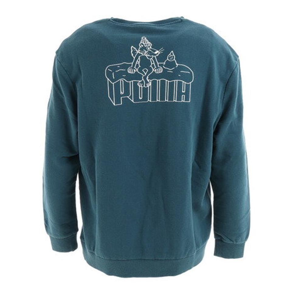 プーマ（PUMA）（メンズ）SUPER PUMA クルーネックシャツ 847535 65 DBLU