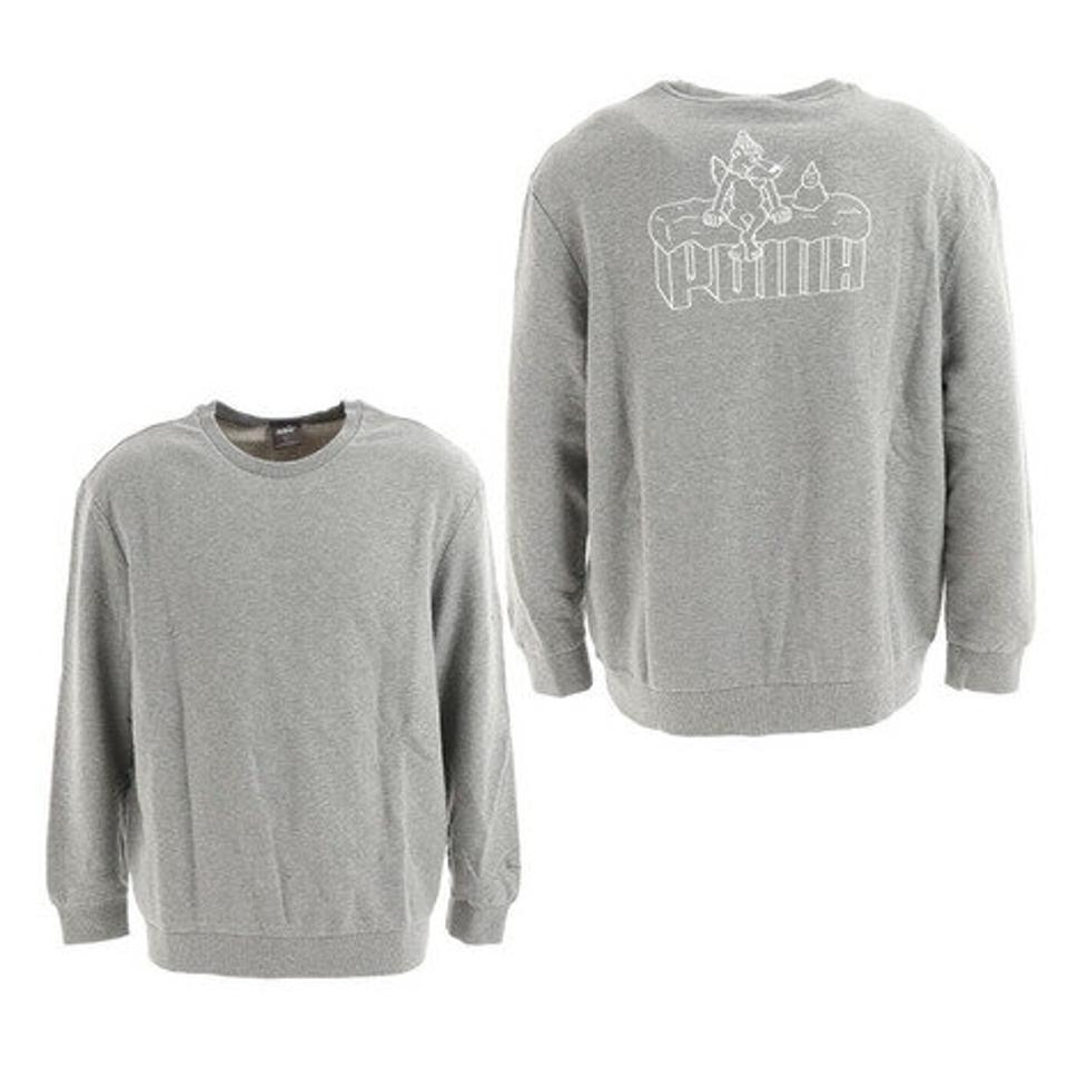 【6/5 24h限定 エントリー＆対象4店舗買い回りで最大P10倍！】プーマ（PUMA）（メンズ）SUPER PUMA クルーネックシャツ 847535 03 MGRY