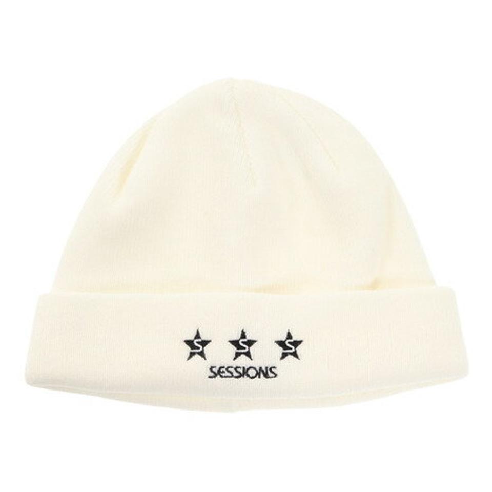 セッションズ(SESSIONS)(メンズ)3スターズニットキャップ 218183 WHT