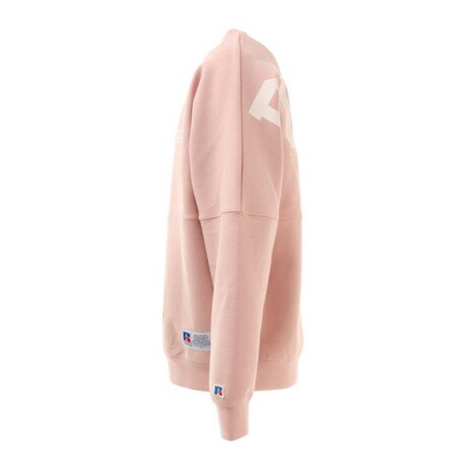 【スポーツデー エントリーでP5倍！4/3 9:59迄】ラッセル（RUSSELL）（メンズ）ダブルフェイス クルーネックシャツ RBM22ES0004 PNK