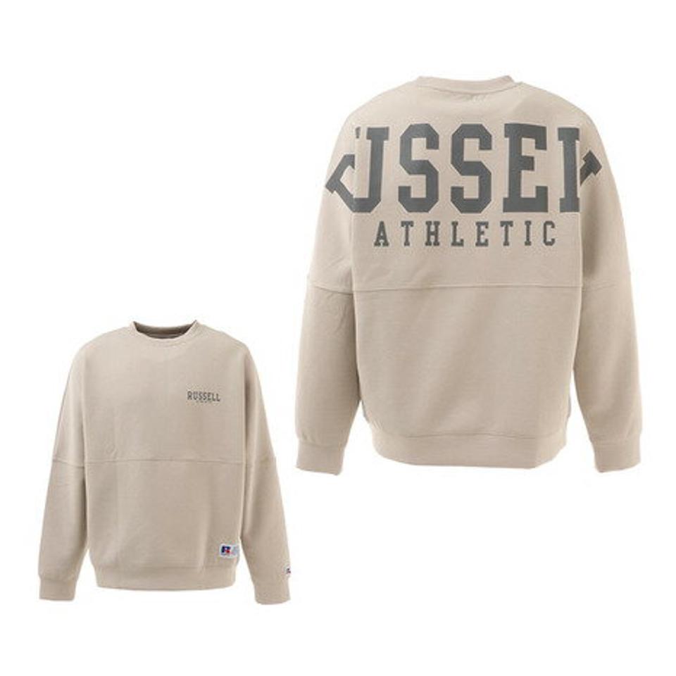 【9/10 24h限定 エントリー＆対象4店舗買い回りで最大P10倍！】ラッセル（RUSSELL）（メンズ） ダブルフェイス クルーネックシャツ RBM22ES0004