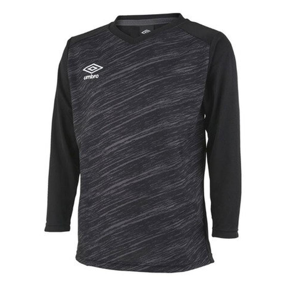 アンブロ（UMBRO） サッカーウェア ジュニア グラフィック長袖プラクティスシャツ UUJSJB53 BKBK （キッズ）