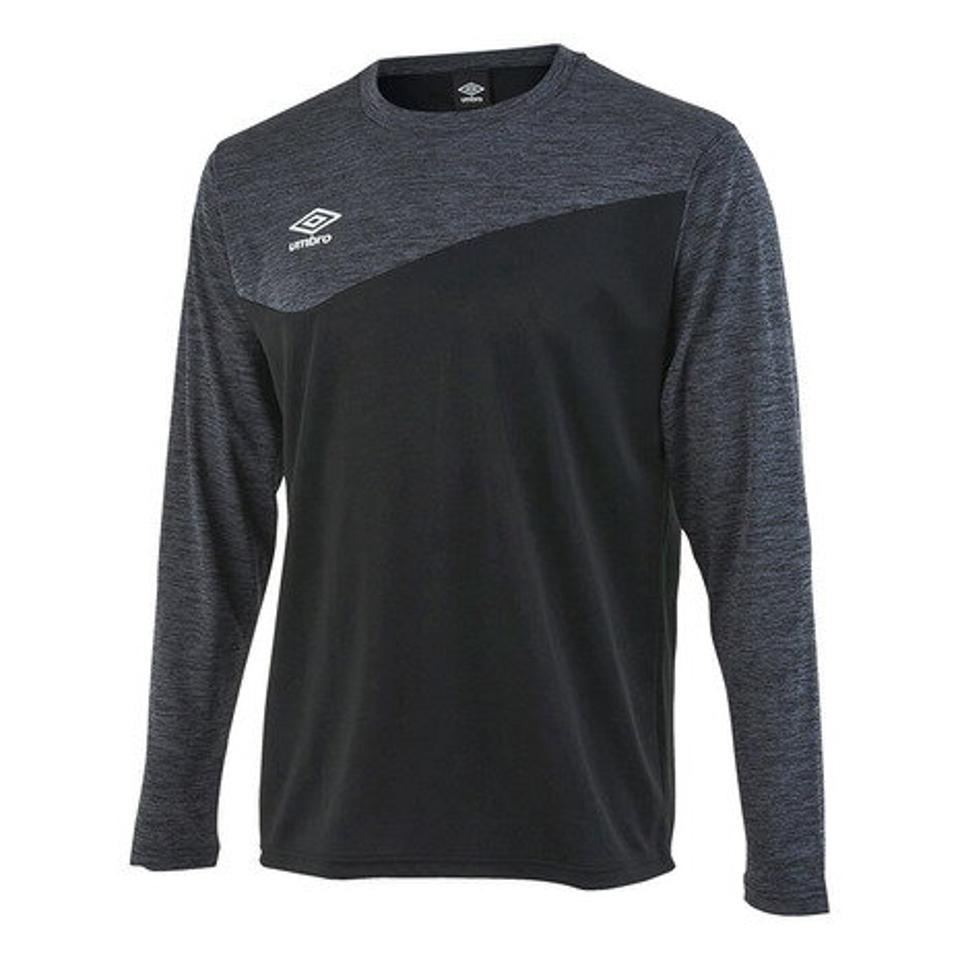 アンブロ（UMBRO） サッカーウェア 杢カラー長袖プラクティスシャツ UUUSJB52 BLK （メンズ）
