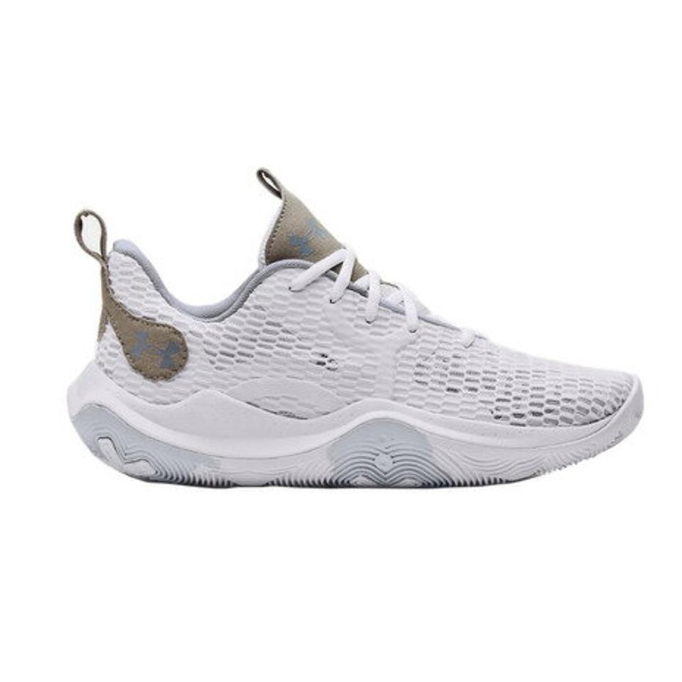 アンダーアーマー（UNDER ARMOUR） バスケットシューズ スポーン 3 3023738 WHT/WHT/STL BK バッシュ 白 （メンズ）