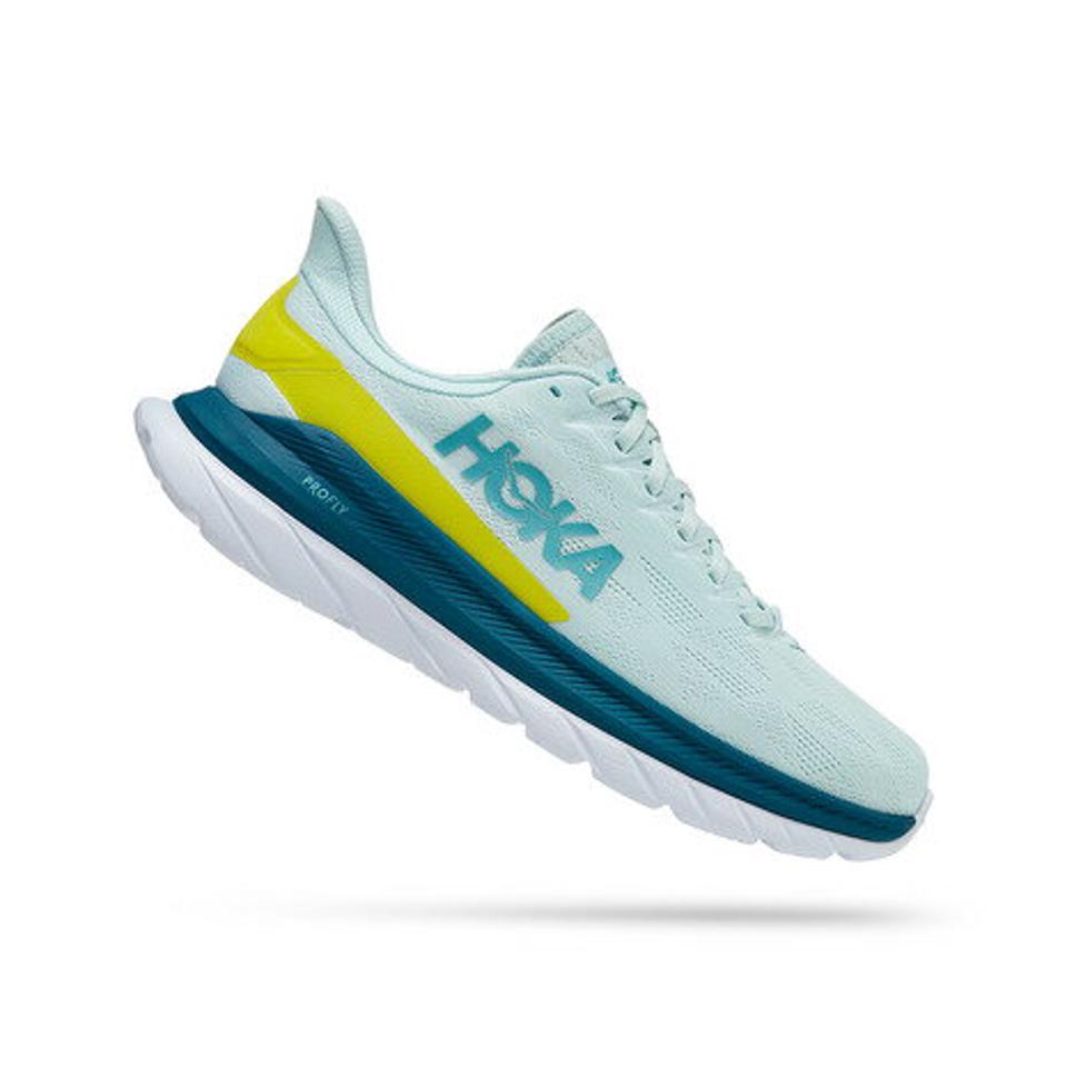 ホカ(HOKA)(メンズ)ランニングシューズ マッハ 4 ミント 1113528-BGEPR スニーカー 厚底 プレート 軽量 ジョギング トレーニング 部活